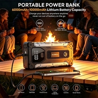 Démarreur d'urgence portable 12 V pour batterie de voiture, pour jusqu'à 10 L de diesel ou 7 L d'essence
