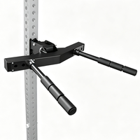 Barres parallèles réglables et pliables en acier robuste avec poignées larges et étroites pour rack de squat