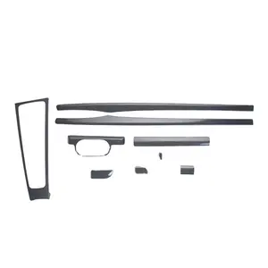 Intérieurs en fibre de carbone véritable pour <span class=keywords><strong>Porsche</strong></span> <span class=keywords><strong>718</strong></span> Garniture de tableau de bord Bande de garniture de porte Couvercle de commande <span class=keywords><strong>centrale</strong></span> RHD - Product Image 1