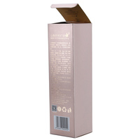 Boîte en papier couché recyclé de luxe pliable pour cosmétiques, gloss à lèvres, rouge à lèvres, soins de la peau, avec gaufrage et pelliculage mat, emballage personnalisé
