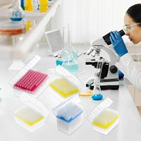 Embouts de pipette universels à faible rétention, 100 µl, stériles, sans DNase, sans RNase, sans pyrogène, 96 embouts par support
