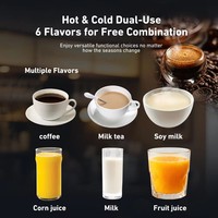 Machine à café instantanée commerciale à prix d'usine, 6 saveurs chaudes et froides, force de café programmable, personnalisation OEM