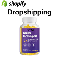 Meilleurs fournisseurs de produits de suppléments de dropshipping pour le commerce électronique : Gélules de multi-collagène 1600mg pour la santé des cheveux, de la peau et des ongles