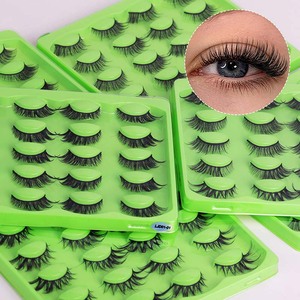 Vente en gros usine – Faux cils réutilisables en cheveux synthétiques 3D de 25 mm, style renard, lot de 10 paires - Product Image 4