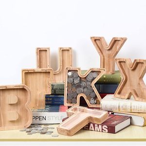 Gran oferta, 26 letras del alfabeto inglés, <span class=keywords><strong>cajas</strong></span> <span class=keywords><strong>de</strong></span> dinero personalizadas, lindo diseño <span class=keywords><strong>de</strong></span> animales DIY, Huchas <span class=keywords><strong>de</strong></span> madera para niños, regalos <span class=keywords><strong>de</strong></span> cumpleaños - Product Image 6