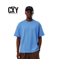 T-shirt en coton 400G vintage uni avec logo personnalisé pour homme, coupe oversize, manches courtes, traitement anti-plis, échantillon en 7 jours