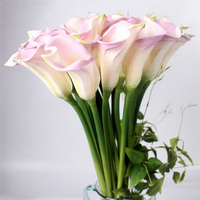 Große PU Calla-Lilie Künstliche Blume für Hochzeitsdekoration, Echt Anfühlend, Handgefertigt, Blumenarrangement, Heim- und Partydekoration