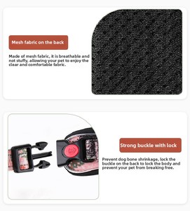 USB充電器と簡単に調整できるバックル付きLED安全犬用ハーネスナイトウォーク用高視認性 - Product Image 5