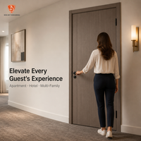 Porte en bois moderne insonorisée Mexin, écologique, avec panneau de cadre, taille personnalisée, porte intérieure pour chambre à coucher, appartement, hôtel