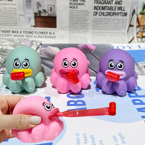 2025 New Arrival Hot Bán popping lưỡi squeaker bạch tuộc Pet bóp đồ chơi PVC đầy mềm giảm căng thẳng Đồ chơi cho trẻ em - Product Image 3