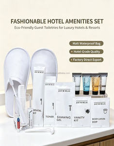 Kit di Cortesia per Hotel Biodegradabile ed Ecologico, Set da Bagno con Spazzolino, Dentifricio, Sapone, <span class=keywords><strong>Shampoo</strong></span> OEM/ODM - Product Image 1