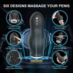Echte Maschine zum saugen von Männern Masturbationsbecher Tiefe Kehle Vibration automatische Penis-Masturbatoren Sexspielzeug für Erwachsene Männer