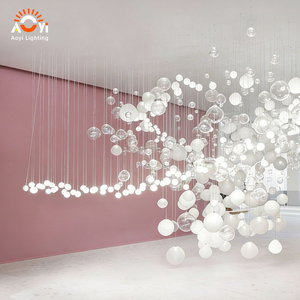 Plafonnier LED sphérique de différentes tailles Aoyi Lighting - Décoration artistique contemporaine pour résidence et manoir haut de gamme - Product Image 4