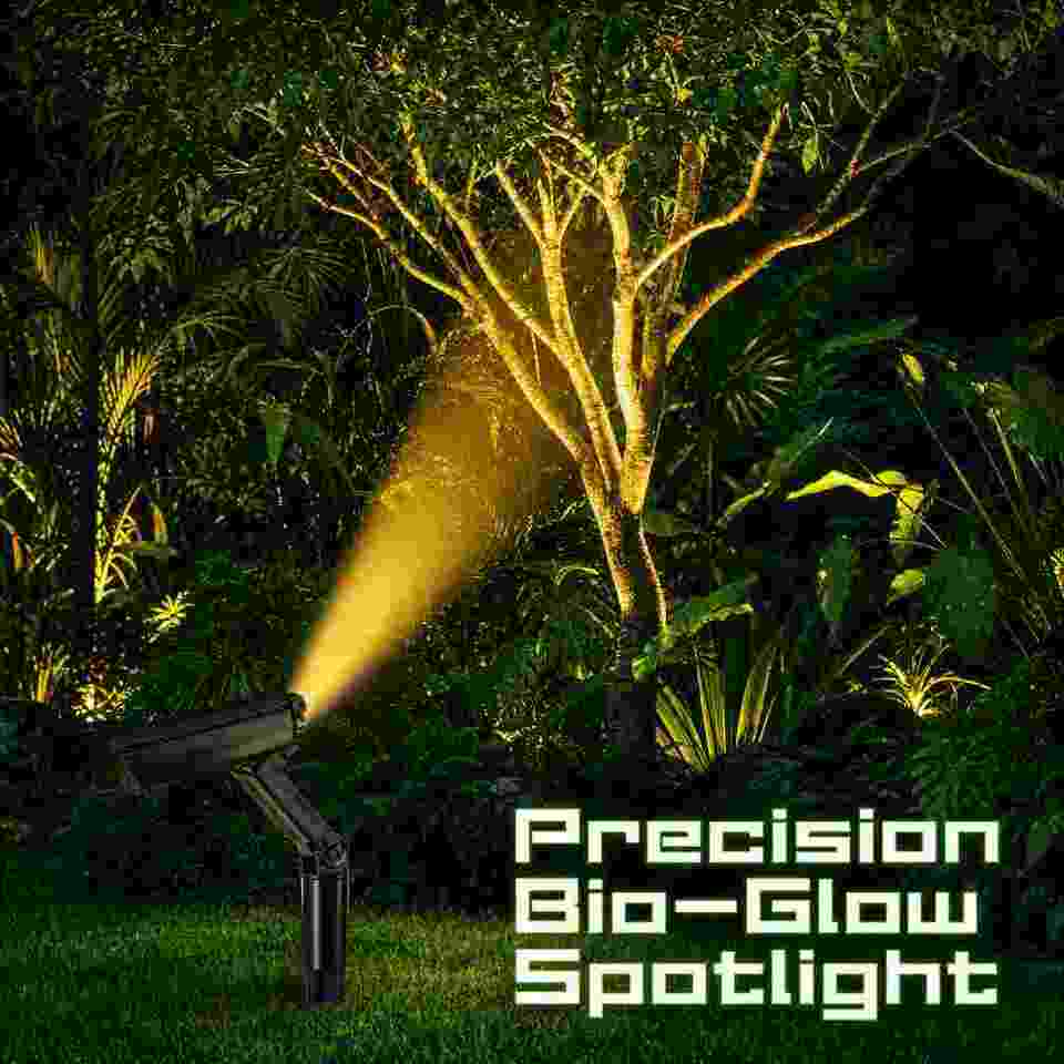 Multi-Angle Solar Powered Garden Spotlight LED Landscape Accent Light ...