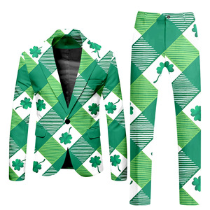 Costumes 2 pièces pour hommes imprimés personnalisés Ensemble de costumes de <span class=keywords><strong>Noël</strong></span> Ensemble de blazer pantalon pour hommes Blazers décontractés pour <span class=keywords><strong>costume</strong></span> <span class=keywords><strong>homme</strong></span> - Product Image 3