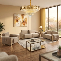 Canapé d'angle moderne et confortable en tissu rembourré avec pieds en acier inoxydable, dossier carré et rembourrage en mousse pour salon