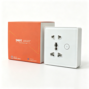 Enchufe de Pared Inteligente con Control por Voz <span class=keywords><strong>Alexa</strong></span> y Google, Enchufe Eléctrico Universal con Control WIFI Tuya, Interruptor Inteligente para EE. UU., UE y Reino Unido - Product Image 1