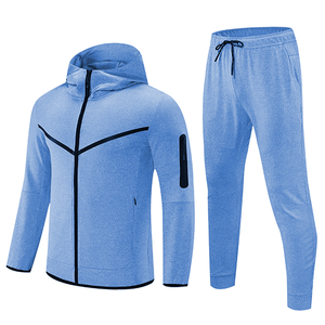 Conjunto Deportivo Personalizado para Hombre con Cremallera, Pantalones Deportivos y Sudadera con Capucha, Conjunto de Dos Piezas, Diseño de Logotipo Personalizado - Product Image 2