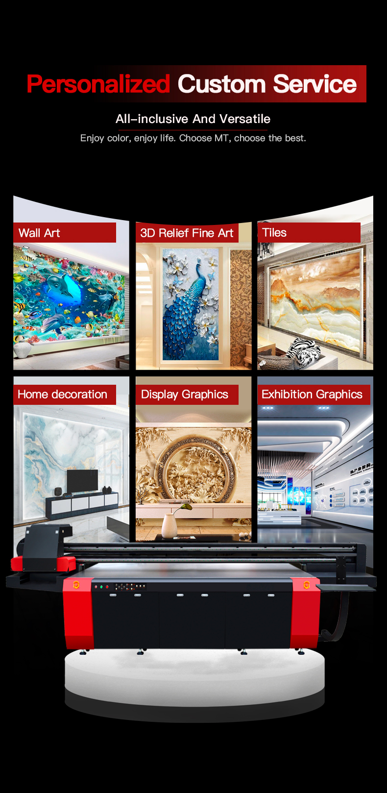 Industry Leading Brand MT Large Format uv flatbed printing machine price