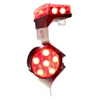 Feu de signalisation solaire LED pour garde-corps, étanche IP66, en aluminium, pour la sécurité routière, avec film réfléchissant 3M