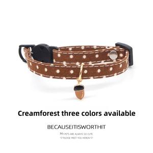 Lindo Simple ligero gato pequeño perro mascota <span class=keywords><strong>collar</strong></span> lunares estampado Floral <span class=keywords><strong>Collar</strong></span> liberación rápida hebilla de Seguridad cintas poliéster - Product Image 5