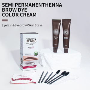 Nouveau style Kit <span class=keywords><strong>de</strong></span> teinte <span class=keywords><strong>de</strong></span> sourcils <span class=keywords><strong>de</strong></span> haute qualité entièrement naturel SEMI PERMANENTHENNA BROW DYE COLOR CREAM Eyelash & Sourcils - Product Image 2