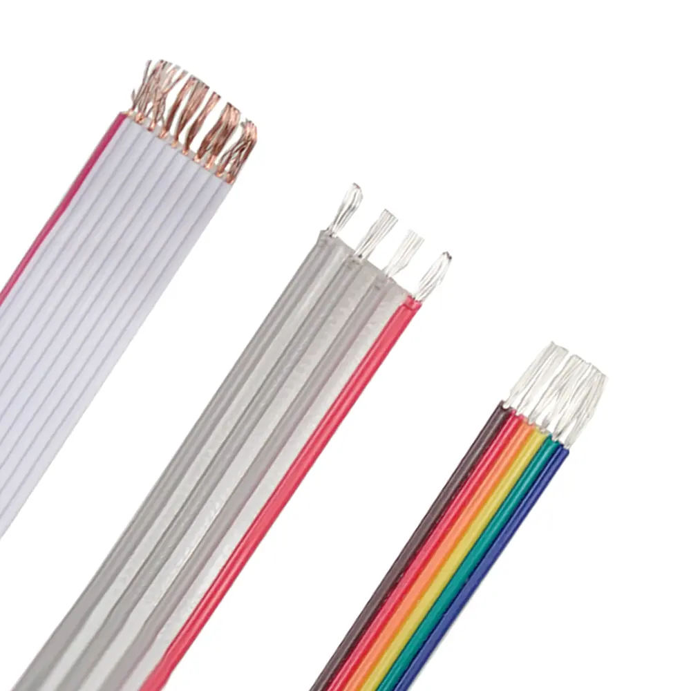 Venta al por mayor conductor de cobre desnudo 16AWG CABLE 10 pines 20 pines Cable de cinta plana AWM ul2651 300V cable eléctrico