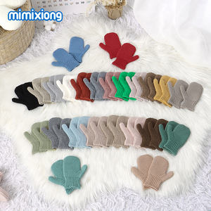 Mimixiong Hiver Tricoté Bébé Chaussures Personnalisé Bébé Chaussons Avec Gants Chauds Soild Couleur Bébé Chaussons et Mitaines 2Pcs Ensemble - Product Image 3