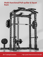 FRS Promotion : Rack de musculation multifonctionnel en acier 50x50mm, capacité 500kg, revêtement électrostatique, pour usage commercial