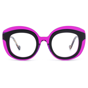 Chất lượng cao tùy chỉnh quang cảnh tượng khung cho phụ nữ quá khổ theo toa Acetate Kính mắt đầy màu sắc thiết kế thời trang - Product Image 2