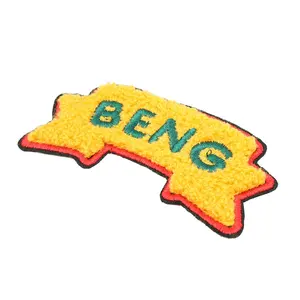 No Minimum Order Quantity Sew on Personalized Brand Fashion Letters Logo Custom Cool Jeans Cheap Chenille Embroidery Patches