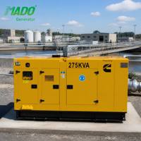 Groupe électrogène de secours commercial 220 kW 275 kVA triphasé silencieux avec capot 200 kW 250 kVA 300 kW 350 kW avec certifications CE ISO
