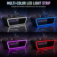Table et chaise de bar modernes avec éclairage LED |   Table basse de luxe avec plateau en verre éclairé |    Table de salon pour VIP et discothèques