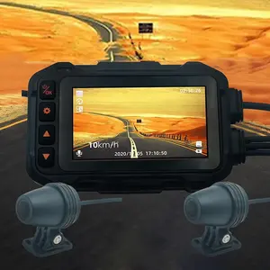 1080P HD câmera dupla para motocicletas Gravador de vídeo com lente dupla de 3 polegadas para gravação e reparo de bicicletas