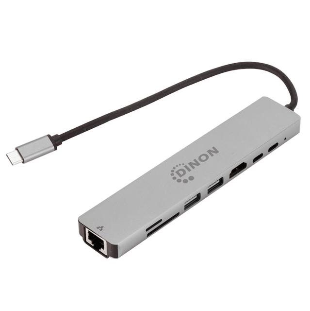 8 in 1 USB-C Hub Laptop Aluminum 4K for PD100W USB 3.0 USB 2.0 RJ45 Ethernet SD/TF Card Reader