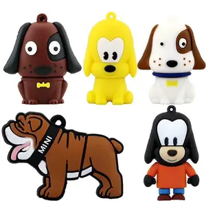 Memoria Usb de goma personalizada, capacidad Real, 8GB, 4GB, creación de Pvc, unidad Flash Usb en forma de perro