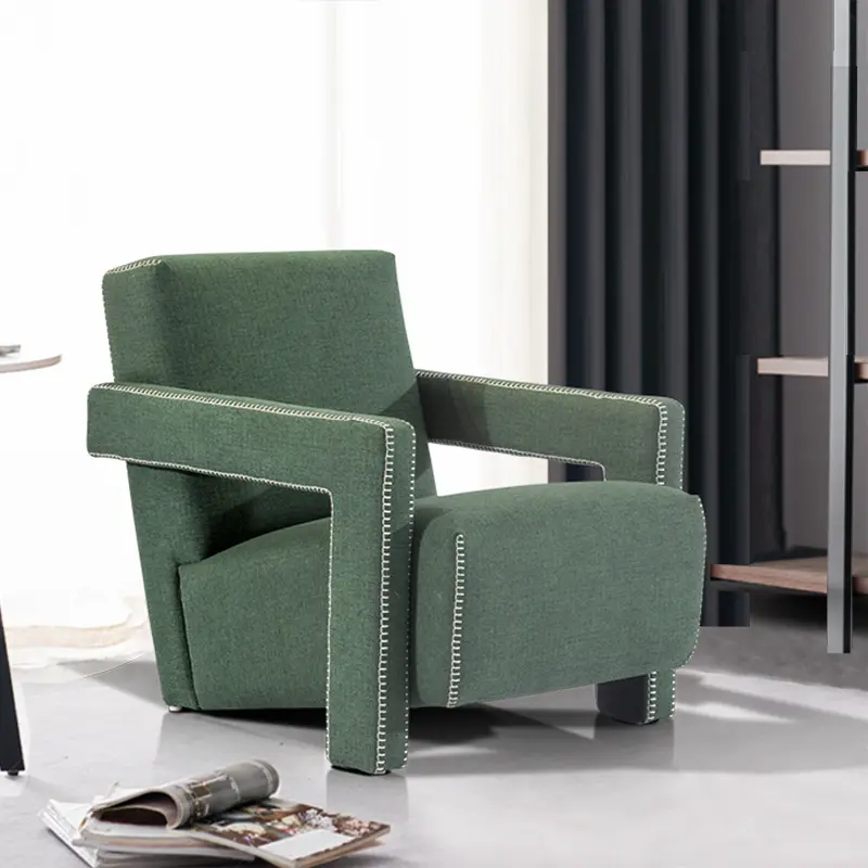 Изготовленное на заказ простое и современное зеленое бархатное кресло, нордическое кресло для отдыха, односпальное кресло
