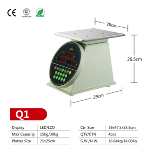 Balance électronique portable Veidt Q1 Du pour supermarché, affichage double face, pesée alimentaire, calcul du prix numérique, capacité 30 kg - Product Image 6