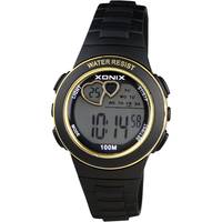 Montre numérique sportive XONIX pour femme avec affichage LED de la semaine, réveil, design vintage élégant, résistance à l'eau 10 bars, bracelet en PU 1