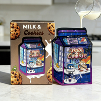 Sachets Mylar découpés sur mesure de 3,5 g, refermables, anti-odeur, avec fermeture éclair, pour biscuits, bonbons, ou déchets spéciaux en forme de boîte