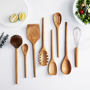 منزل طبيعي ، ملعقة صلبة ، ملعقة طعام صلبة ، ملعقة ، ملعقة مشقوقة ، خفقت ، أواني طبخ من خشب السنط - Product Image 2