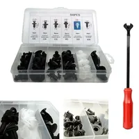 415/100/50 Pièces Clips de fixation universels pour pare-chocs de voiture, rivets pour trous de garde-boue, attaches à vis, tailles assorties, pièces de garniture de porte en plastique
