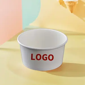 4oz Disposable Paper Ice Cream Cup Stamped Packaging Tubs for Dessert Yogurt for Cookies Candy Jelly Industrial Use