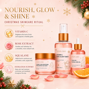 ชุดผลิตภัณฑ์บำรุงผิวหน้า K-Beauty Rose ประกอบด้วย ครีมบำรุงผิวหน้าเพื่อผิวกระจ่างใส เอสเซนส์บำรุงผิวหน้าเพื่อผิวกระชับ และโทนเนอร์เพิ่มความชุ่มชื้น 3in1 ชุดของขวัญคริสต์มาส - Product Image 5