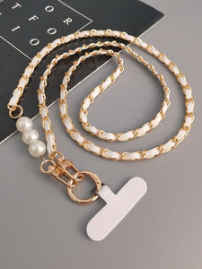 Correa Universal <span class=keywords><strong>para</strong></span> Teléfono, Cordón Largo Cruzado con Perlas, Cadena <span class=keywords><strong>para</strong></span> Teléfono Móvil, Correa Larga <span class=keywords><strong>para</strong></span> Cuello y Hombro <span class=keywords><strong>para</strong></span> Mujer - Product Image 4