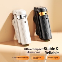 Mini trépied portable avec lumière d'appoint et télécommande pour iPhone et Android - Support de téléphone portable de voyage