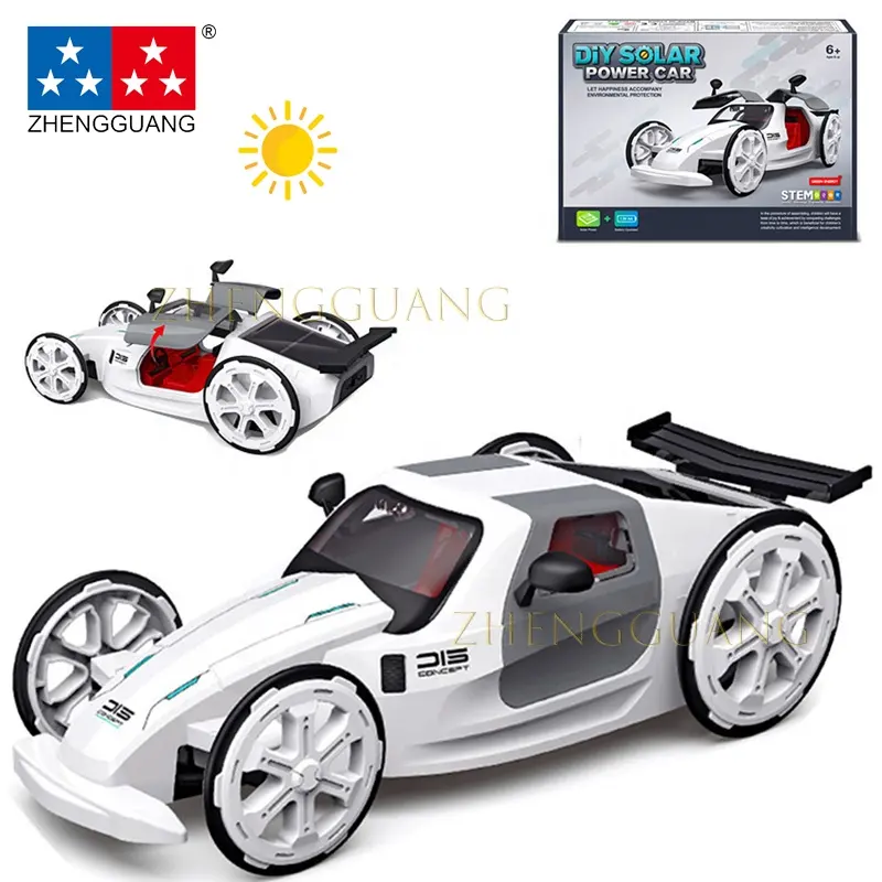 Новинка 2023, Обучающие игрушки Zhengguang, игрушечный автомобиль на солнечной батарее, самодельные сборные автомобили, игрушечный автомобиль на солнечной батарее