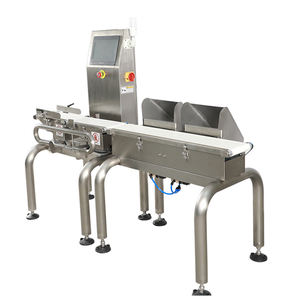 Báscula de control automática de 2 etapas de alta precisión con cinta transportadora para alimentos, rechazador con pantalla táctil, altura personalizada, OEM ODM - Product Image 1