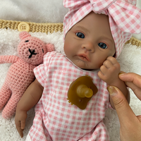 Poupée Reborn en Silicone avec Sucette Réaliste, Articulations Flexibles, Modèle Éducatif d'Anatomie Humaine