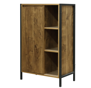 Wood Small Bathroom <b>Cabinet</b> with 2 Doors Toilet Paper Storage Wooden Slim <b>Corner</b> Unit Organizer Modern Small Spaces - Product Image 1